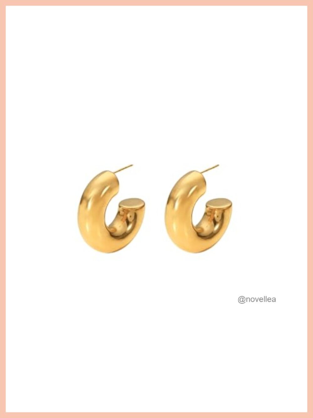 18k Gold Filled Hoop Statement Earrings for Women - Tarnish-Free Jewelry